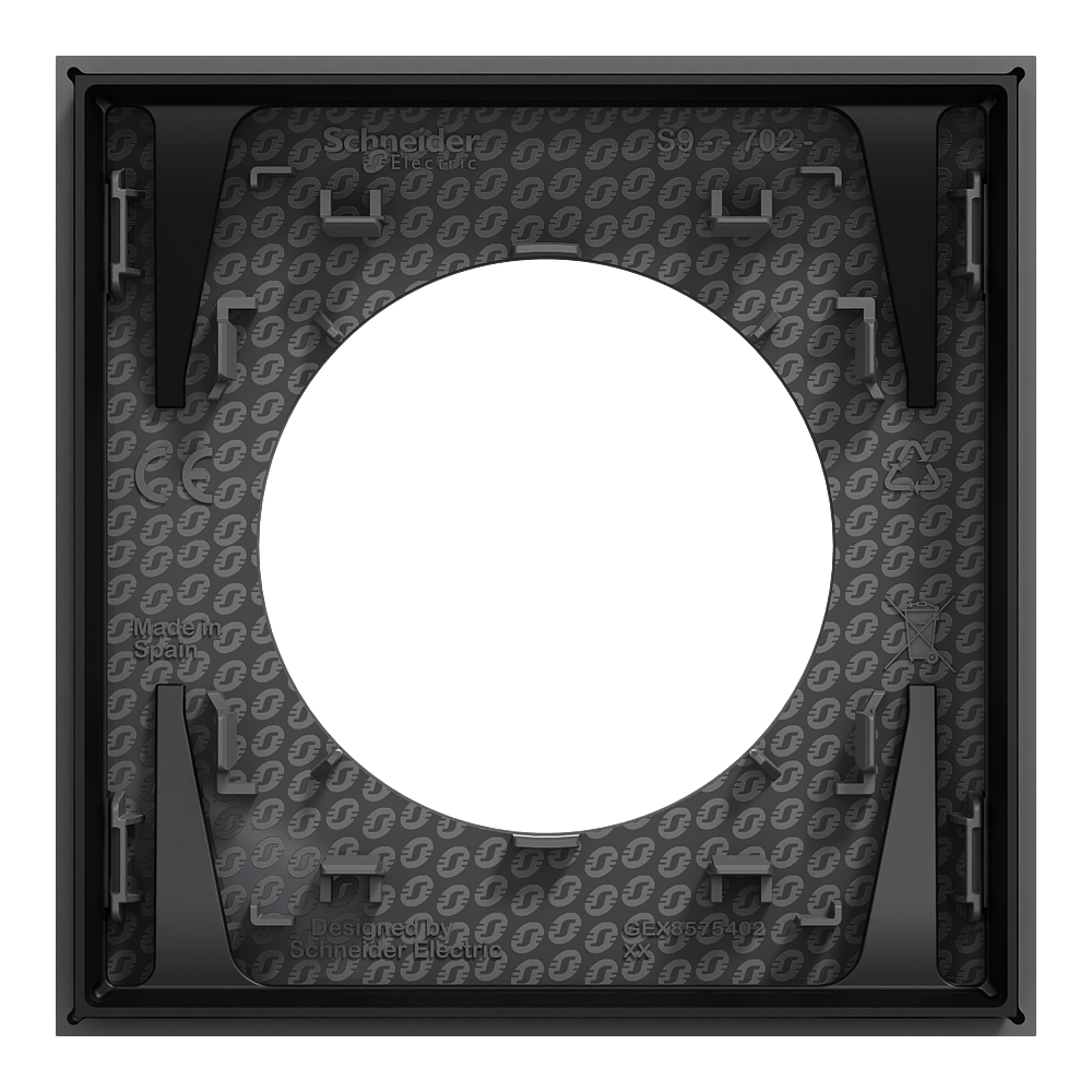 Odace plaque 1 poste gris basalte